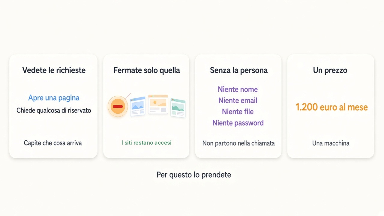 Vedete le richieste. Fermate solo quella. Un prezzo